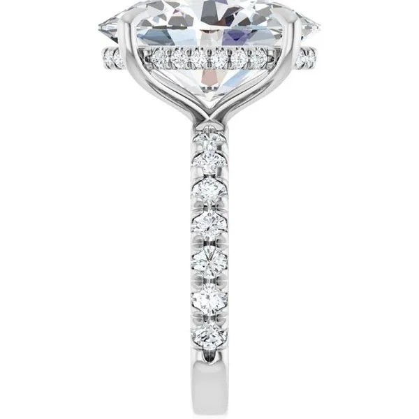 Claw-Prong Hidden Halo-Style Engagement Ring Image 4 JF Jones Jewelers Rochester, NY