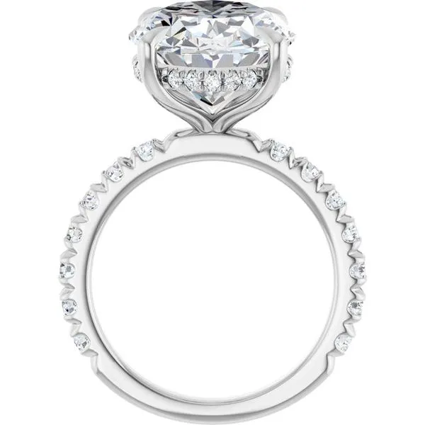 Claw-Prong Hidden Halo-Style Engagement Ring Image 2 Austin's Fine Diamonds & Jewelry Lyndhurst, NJ
