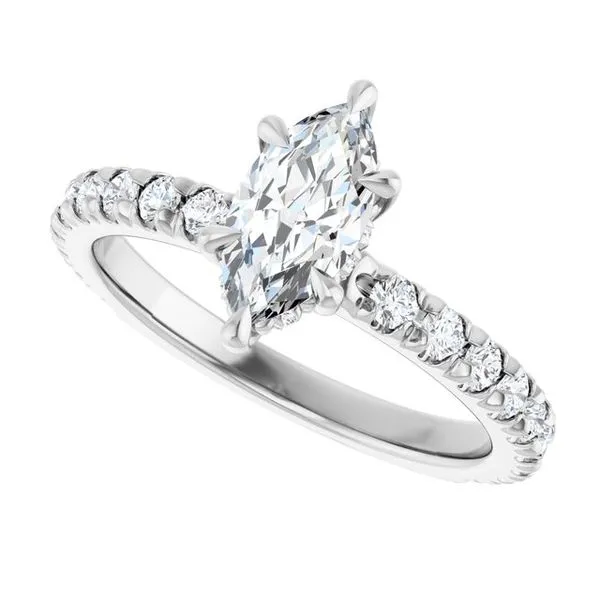 Claw-Prong Hidden Halo-Style Engagement Ring Image 5 Natale Jewelers Sewell, NJ