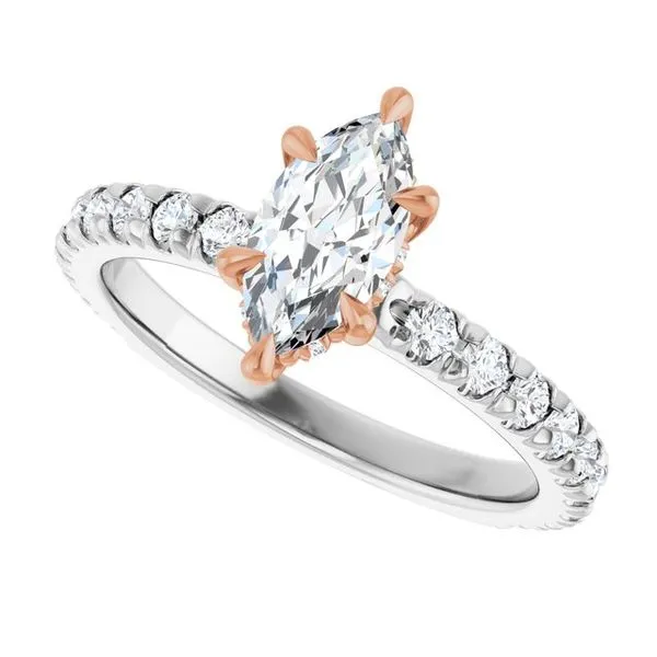 Claw-Prong Hidden Halo-Style Engagement Ring Image 5 Futer Bros Jewelers York, PA