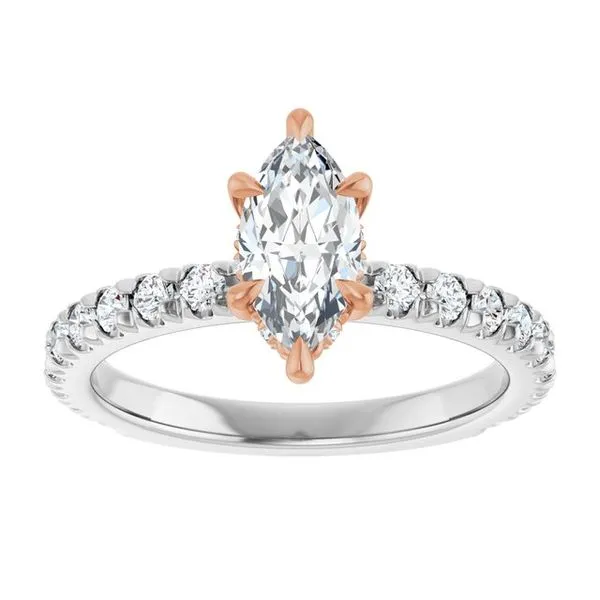 Claw-Prong Hidden Halo-Style Engagement Ring Image 3 Clater Jewelers Louisville, KY