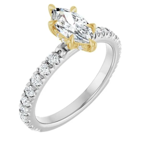 Claw-Prong Hidden Halo-Style Engagement Ring Paul James Jewelers Angels Camp, CA