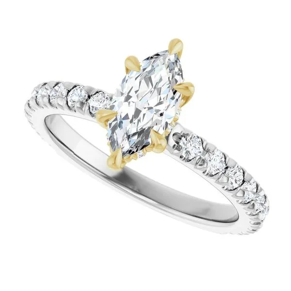 Claw-Prong Hidden Halo-Style Engagement Ring Image 5 Northwood Jewelers Northwood, OH