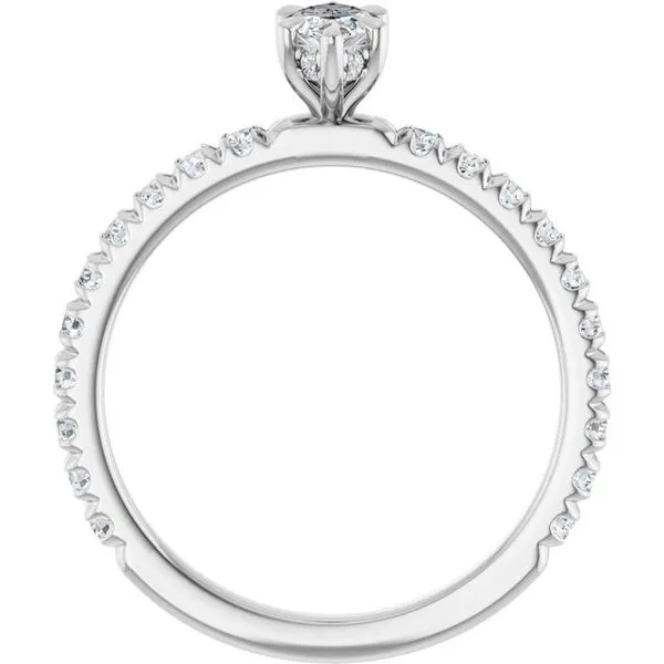 Claw-Prong Hidden Halo-Style Engagement Ring Image 2 J. West Jewelers Round Rock, TX