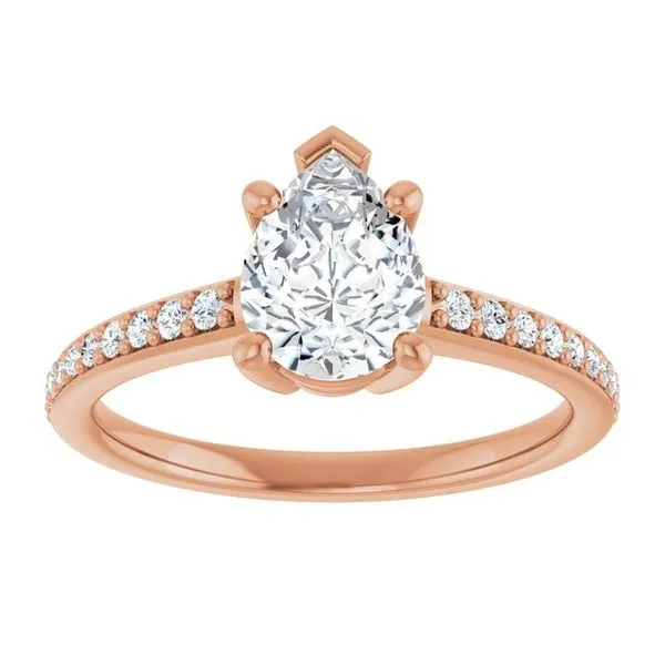 V-End Prong Engagement Ring Image 3 Futer Bros Jewelers York, PA