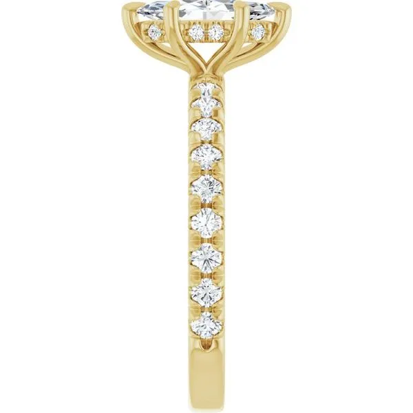 Claw-Prong Hidden Halo-Style Engagement Ring Image 4 J. West Jewelers Round Rock, TX