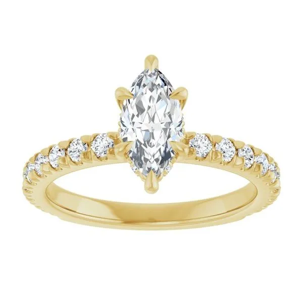 Claw-Prong Hidden Halo-Style Engagement Ring Image 3 Don's Jewelry & Design Washington, IA