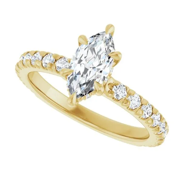 Claw-Prong Hidden Halo-Style Engagement Ring Image 5 Mark Jewellers La Crosse, WI