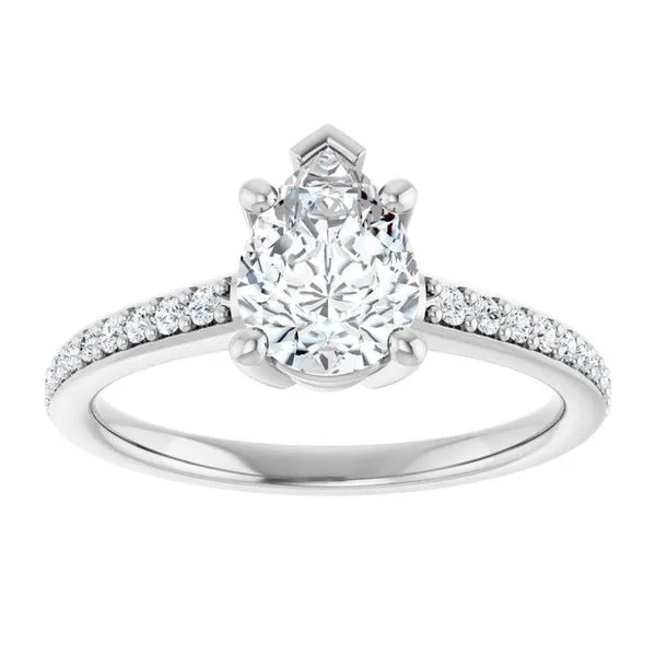 V-End Prong Engagement Ring Image 3 Futer Bros Jewelers York, PA