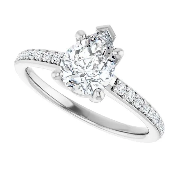 V-End Prong Engagement Ring Image 5 Futer Bros Jewelers York, PA