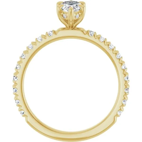 Claw-Prong Hidden Halo-Style Engagement Ring Image 2 Don's Jewelry & Design Washington, IA