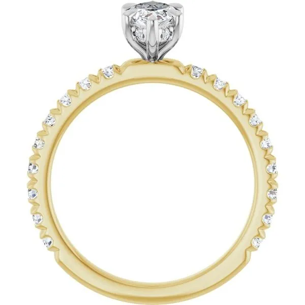 Claw-Prong Hidden Halo-Style Engagement Ring Image 2 Don's Jewelry & Design Washington, IA