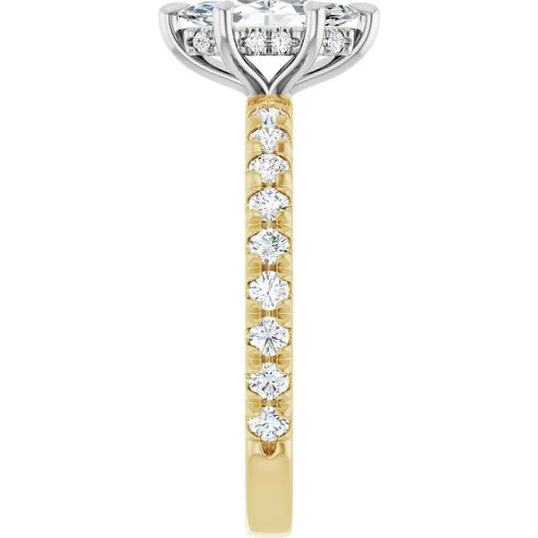 Claw-Prong Hidden Halo-Style Engagement Ring Image 4 Don's Jewelry & Design Washington, IA