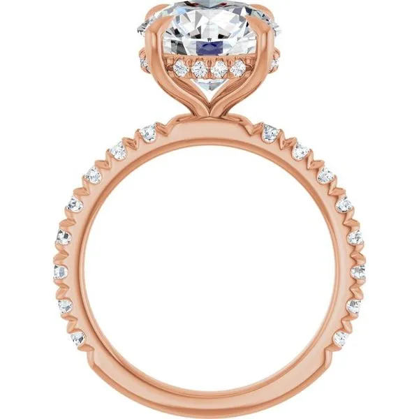 Claw-Prong Hidden Halo-Style Engagement Ring Image 2 Don's Jewelry & Design Washington, IA