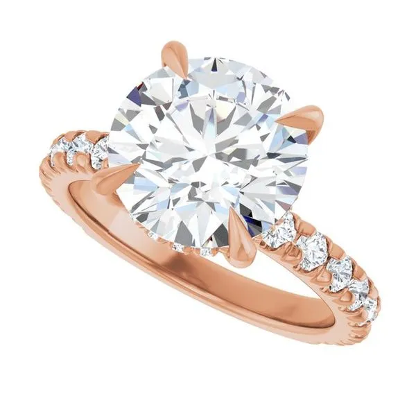 Claw-Prong Hidden Halo-Style Engagement Ring Image 5 Jimmy Smith Jewelers Decatur, AL