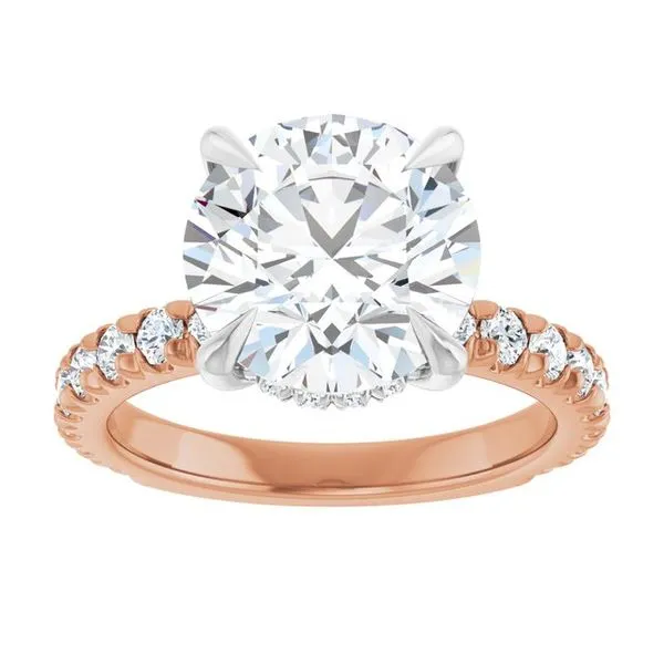 Claw-Prong Hidden Halo-Style Engagement Ring Image 3 J. Thomas Jewelers Rochester Hills, MI