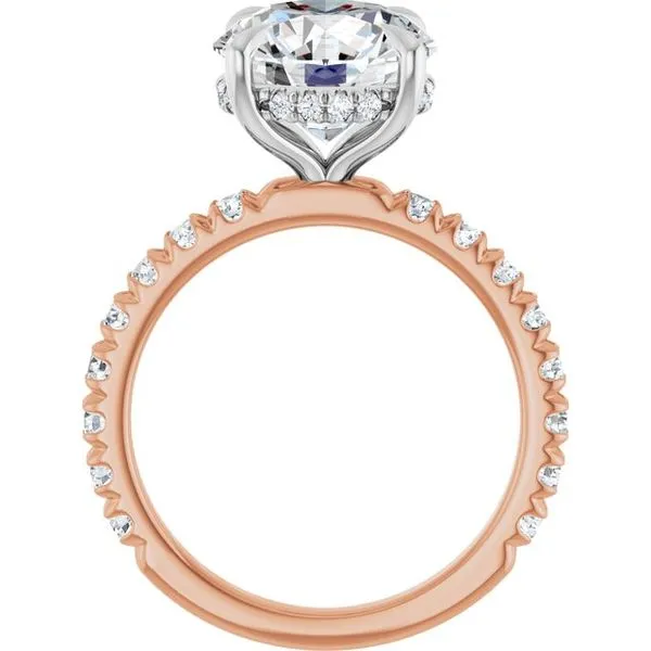Claw-Prong Hidden Halo-Style Engagement Ring Image 2 Arezzo Jewelers Elmwood Park, IL