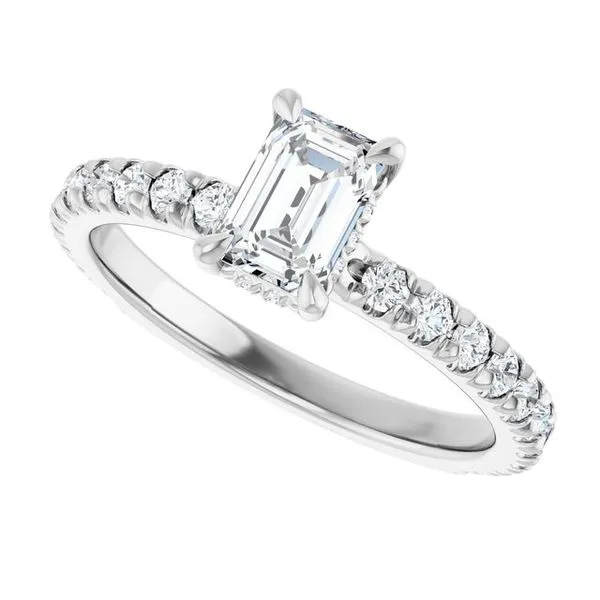 Claw-Prong Hidden Halo-Style Engagement Ring Image 5 Jimmy Smith Jewelers Decatur, AL