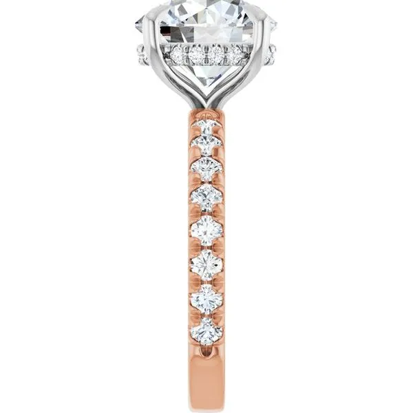 Claw-Prong Hidden Halo-Style Engagement Ring Image 4 Vulcan's Forge LLC KANSAS CITY, MO