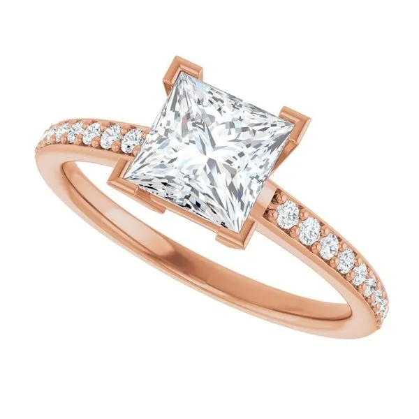 V-End Prong Engagement Ring Image 5 Michael Szwed Jewelers Longmeadow, MA