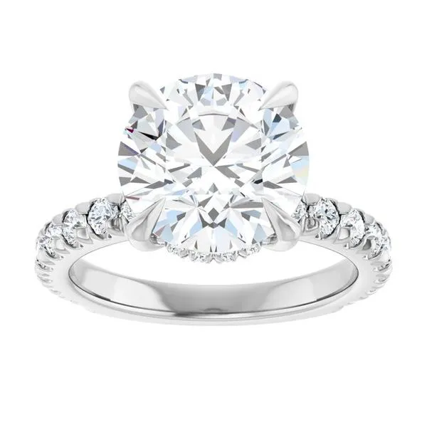 Claw-Prong Hidden Halo-Style Engagement Ring Image 3 Clater Jewelers Louisville, KY