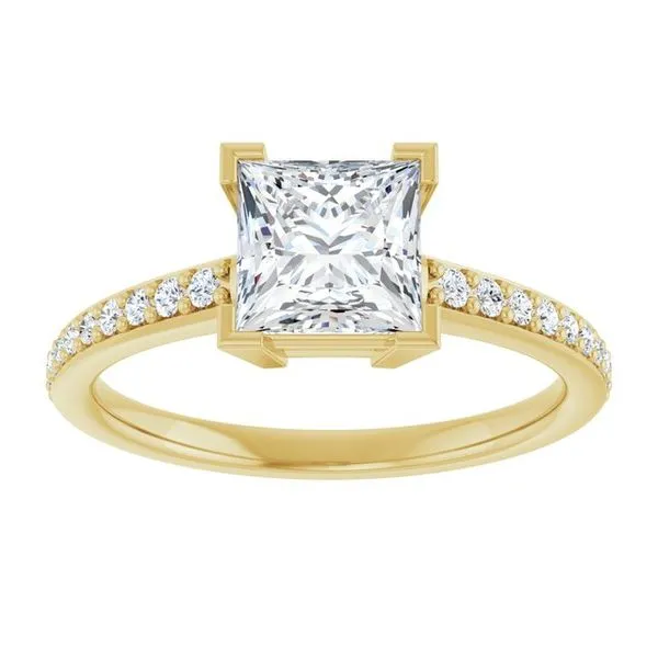 V-End Prong Engagement Ring Image 3 Futer Bros Jewelers York, PA