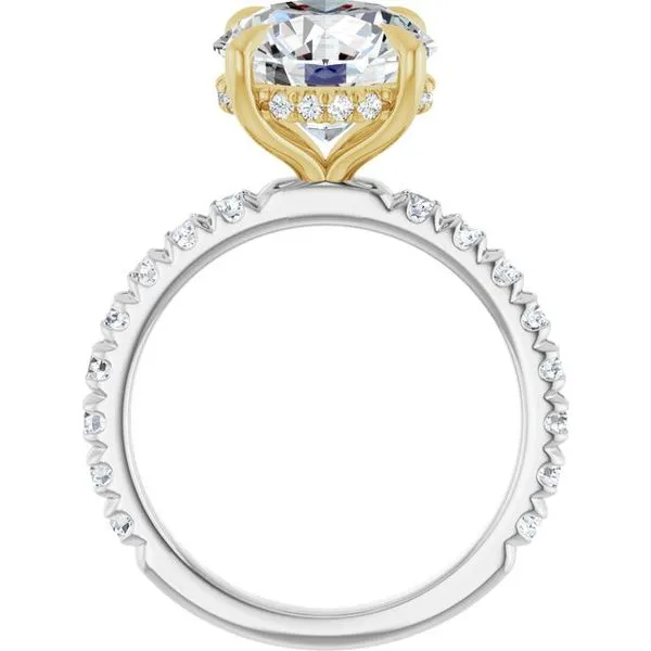 Claw-Prong Hidden Halo-Style Engagement Ring Image 2 Vulcan's Forge LLC KANSAS CITY, MO