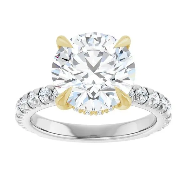 Claw-Prong Hidden Halo-Style Engagement Ring Image 3 Don's Jewelry & Design Washington, IA