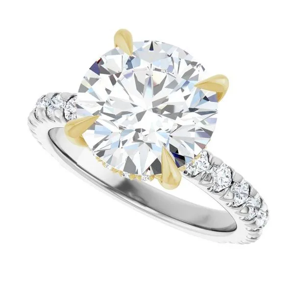 Claw-Prong Hidden Halo-Style Engagement Ring Image 5 Futer Bros Jewelers York, PA