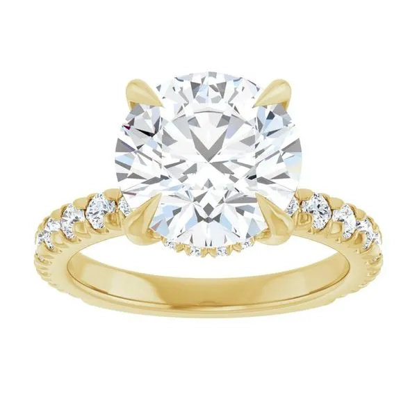 Claw-Prong Hidden Halo-Style Engagement Ring Image 3 Shipley's Fine Jewelry Hampstead, MD