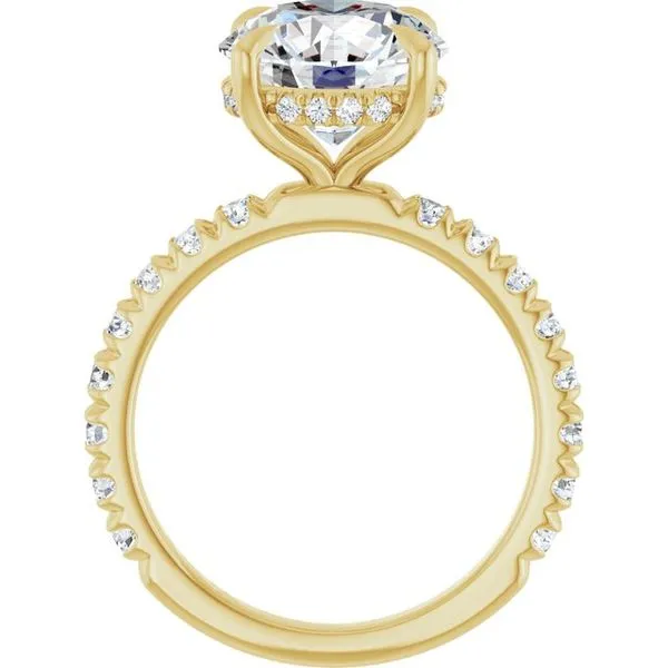 Claw-Prong Hidden Halo-Style Engagement Ring Image 2 Don's Jewelry & Design Washington, IA