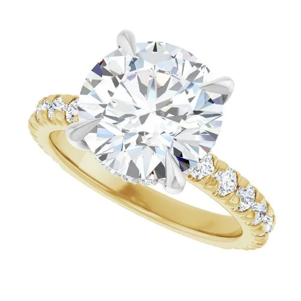 Claw-Prong Hidden Halo-Style Engagement Ring Image 5 Vulcan's Forge LLC KANSAS CITY, MO