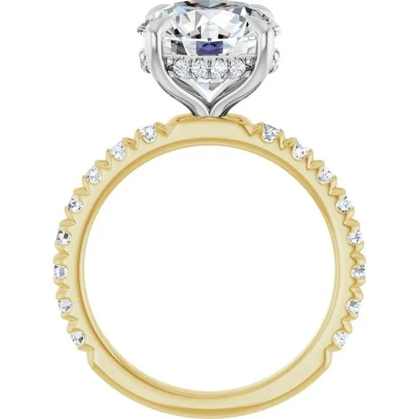 Claw-Prong Hidden Halo-Style Engagement Ring Image 2 Don's Jewelry & Design Washington, IA