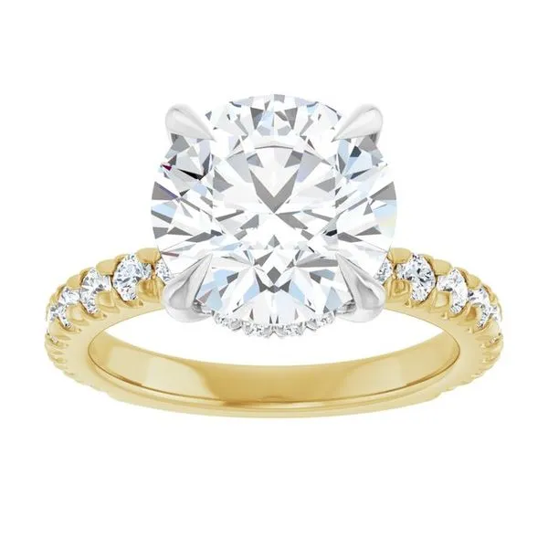 Claw-Prong Hidden Halo-Style Engagement Ring Image 3 Ocean View Jewelers Millville, DE