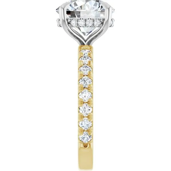 Claw-Prong Hidden Halo-Style Engagement Ring Image 4 Arezzo Jewelers Elmwood Park, IL