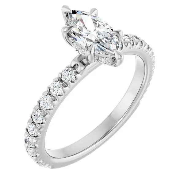Claw-Prong Hidden Halo-Style Engagement Ring Arezzo Jewelers Elmwood Park, IL
