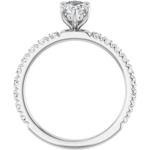 Claw-Prong Hidden Halo-Style Engagement Ring Image 2 JF Jones Jewelers Rochester, NY