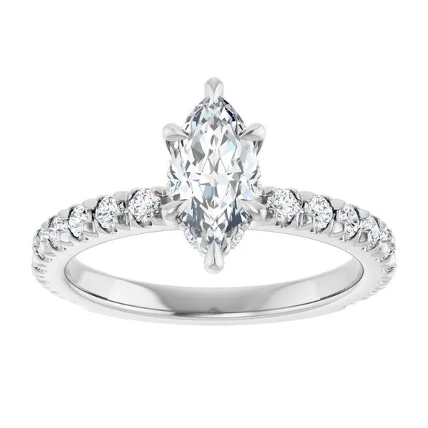Claw-Prong Hidden Halo-Style Engagement Ring Image 3 Shipley's Fine Jewelry Hampstead, MD