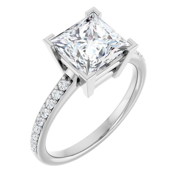V-End Prong Engagement Ring