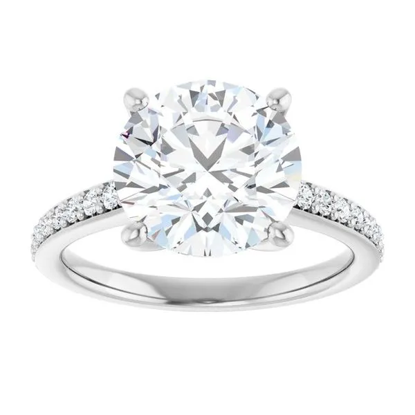 V-End Prong Engagement Ring Image 3 Futer Bros Jewelers York, PA