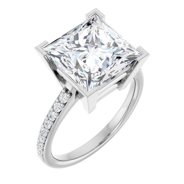 V-End Prong Engagement Ring