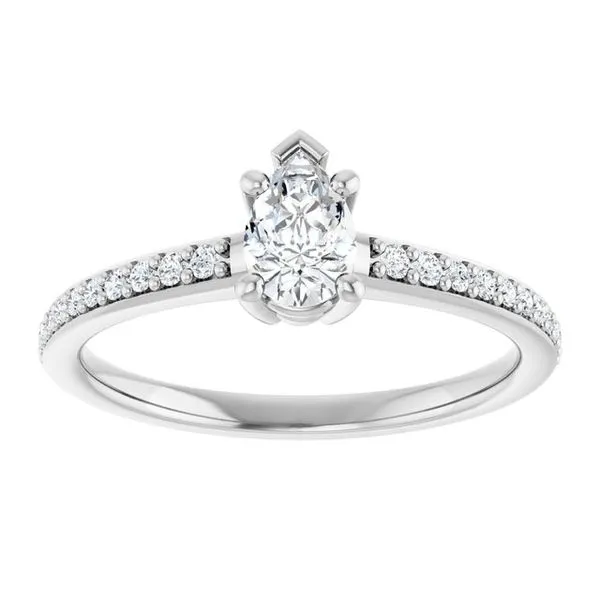 V-End Prong Engagement Ring Image 3 Rox Atlanta Jewelers Decatur, GA