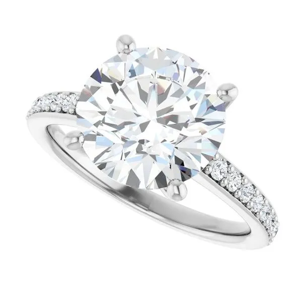 V-End Prong Engagement Ring Image 5 Futer Bros Jewelers York, PA