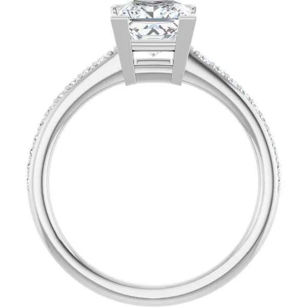 V-End Prong Engagement Ring Image 2 The Jewelry Source El Segundo, CA