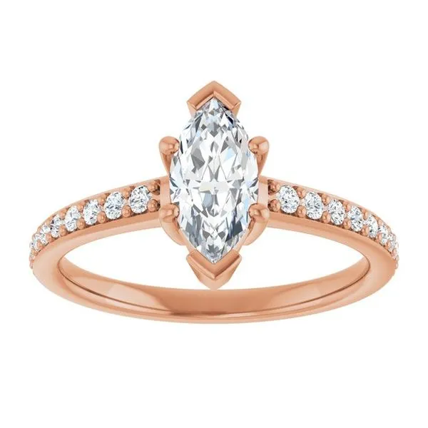 V-End Prong Engagement Ring Image 3 Rox Atlanta Jewelers Decatur, GA