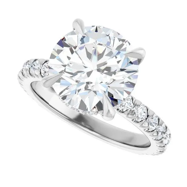 Claw-Prong Hidden Halo-Style Engagement Ring Image 5 J. Thomas Jewelers Rochester Hills, MI