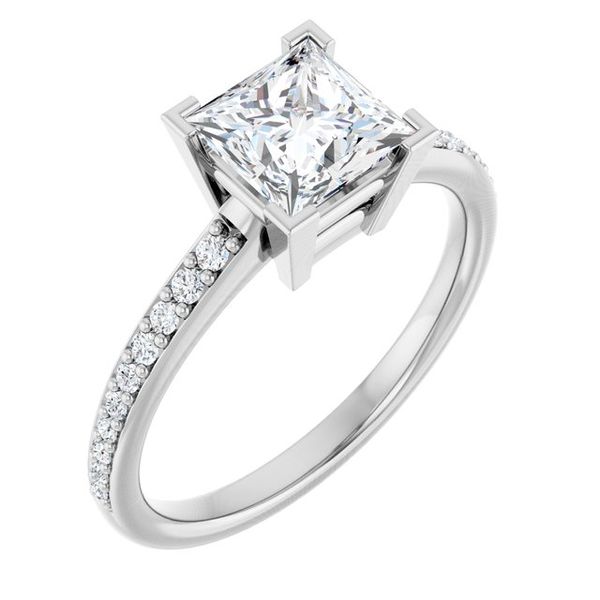 V-End Prong Engagement Ring