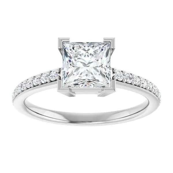 V-End Prong Engagement Ring Image 3 Futer Bros Jewelers York, PA