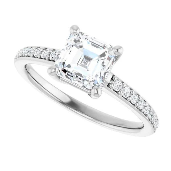 V-End Prong Engagement Ring Image 5 Futer Bros Jewelers York, PA