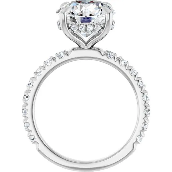 Claw-Prong Hidden Halo-Style Engagement Ring Image 2 J. Thomas Jewelers Rochester Hills, MI